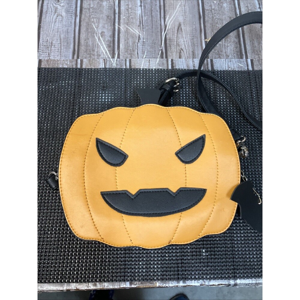 PVC Halloween Jack-O-Lantern Pumpkin Crossbody Purse